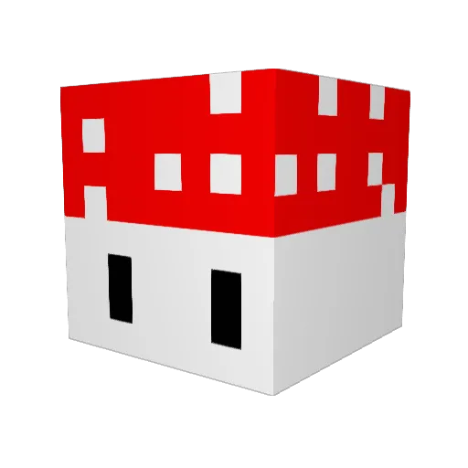Classic_Mushroom Minecraft avatar head, 3D render