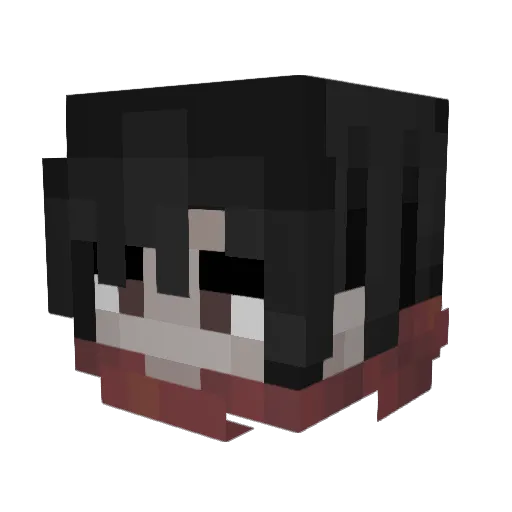 Classica_Top Minecraft avatar head, 3D render