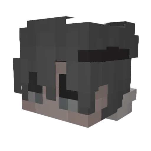 ClassicalMusic Minecraft avatar head, 3D render