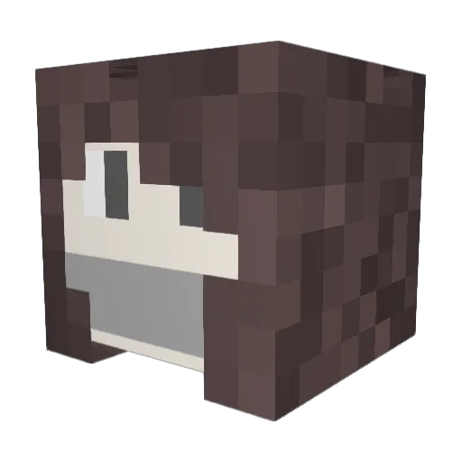 ClassicalR Minecraft avatar head, 3D render