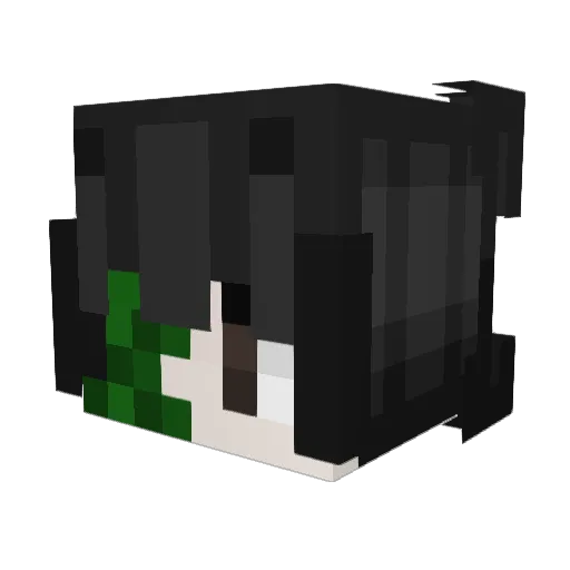 Classicalll Minecraft avatar head, 3D render