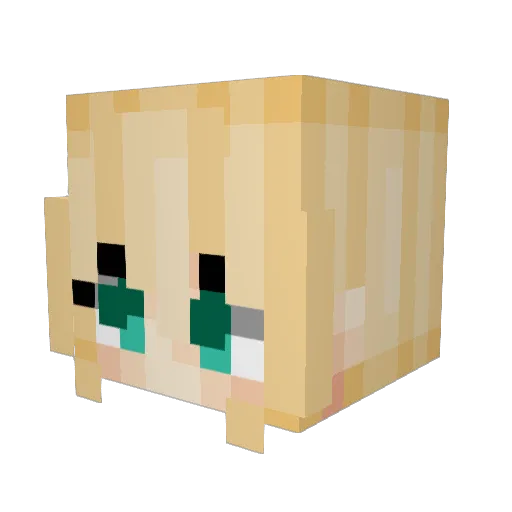 ClassicalxD Minecraft avatar head, 3D render
