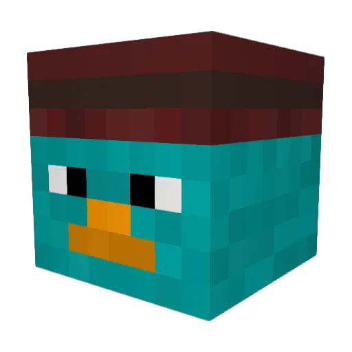 Classicof90car_ Minecraft avatar head, 3D render