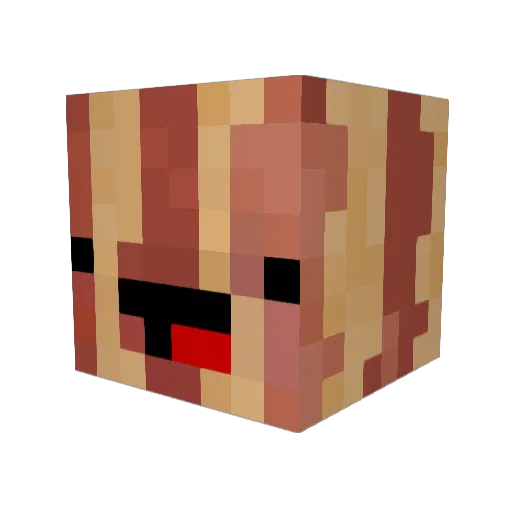 Classified115 Minecraft avatar head, 3D render