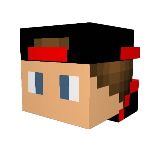 Classifys Minecraft avatar head, 3D render