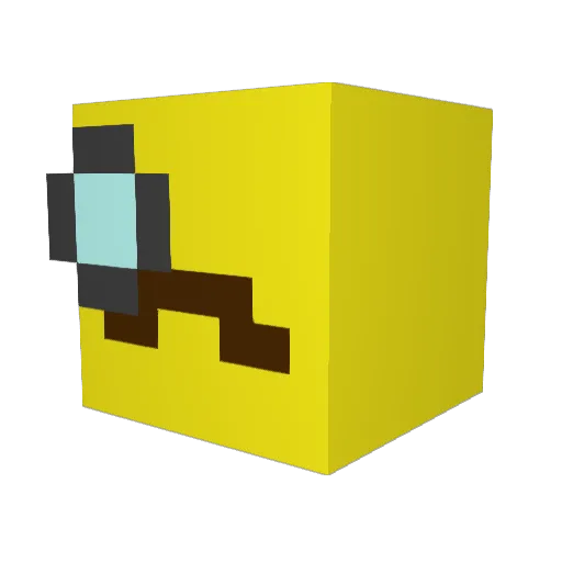Classy8anana Minecraft avatar head, 3D render
