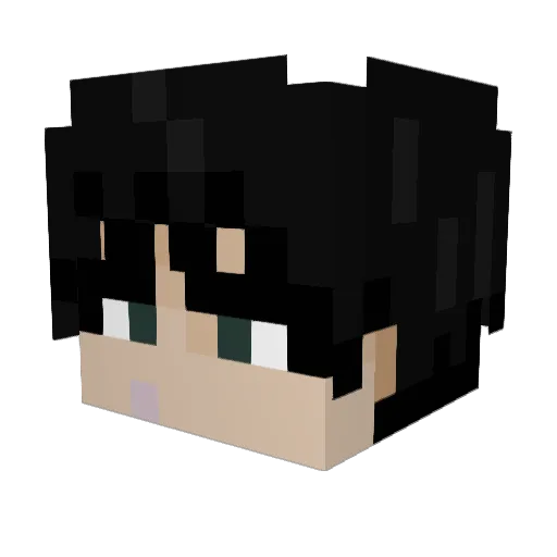 ClassyVegeta Minecraft avatar head, 3D render