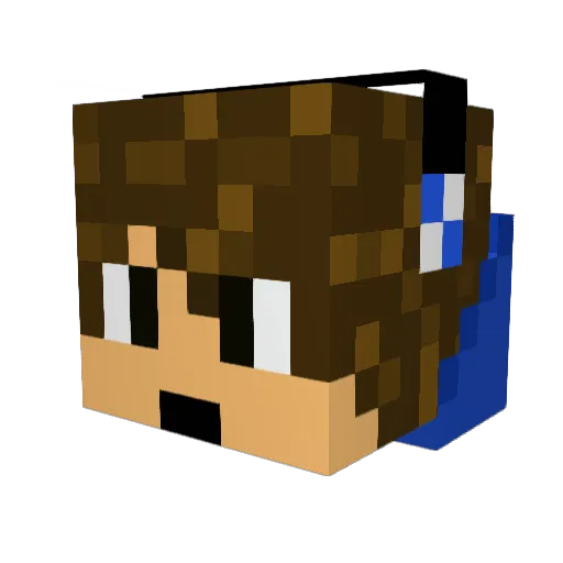 Classyjet Minecraft avatar head, 3D render