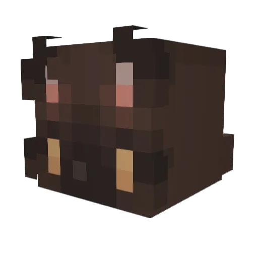 Claswip Minecraft avatar head, 3D render