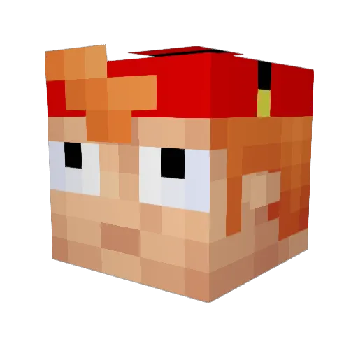 ClateriKe Minecraft avatar head, 3D render