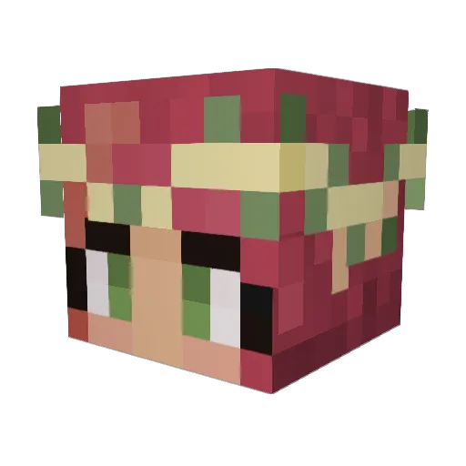 Clato Minecraft avatar head, 3D render