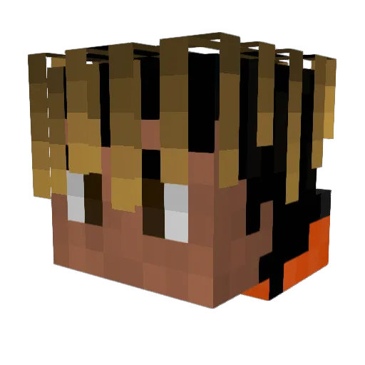 Clator Minecraft avatar head, 3D render