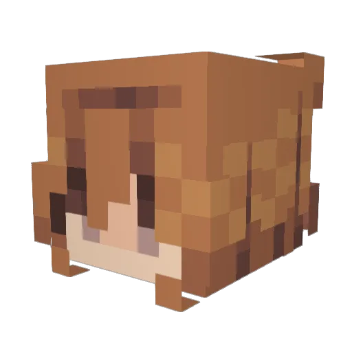 ClauMichy Minecraft avatar head, 3D render