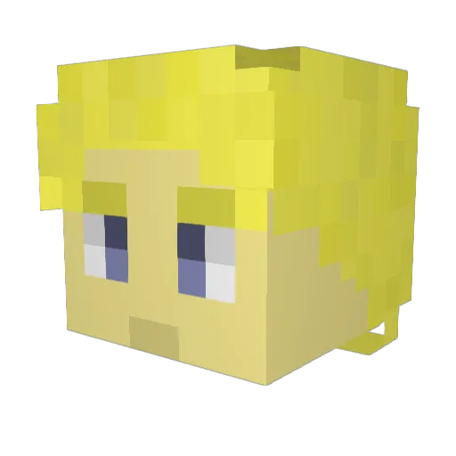 Claude_Francois1 Minecraft avatar head, 3D render