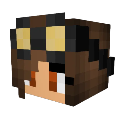 Claudiarox123 Minecraft avatar head, 3D render