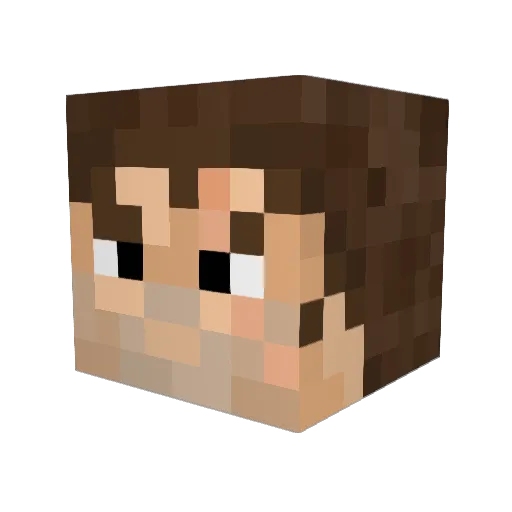Claudiff Minecraft avatar head, 3D render