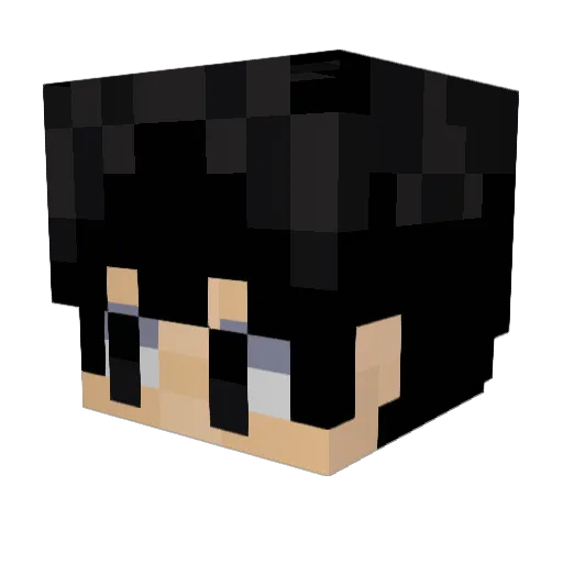 Claudity Minecraft avatar head, 3D render