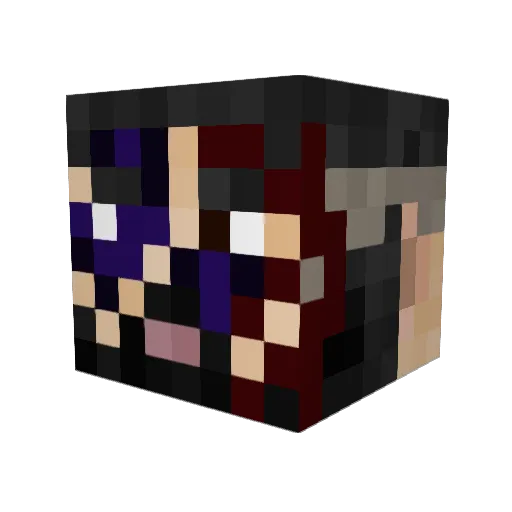 ClaunBTW Minecraft avatar head, 3D render