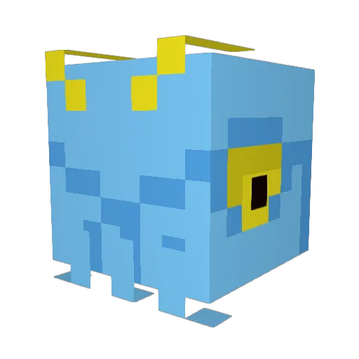 Clauncher Minecraft avatar head, 3D render