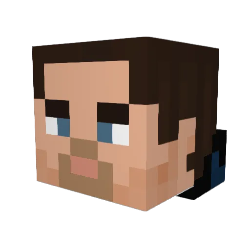 Clauncho Minecraft avatar head, 3D render