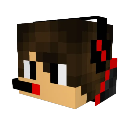Claus1Boys Minecraft avatar head, 3D render
