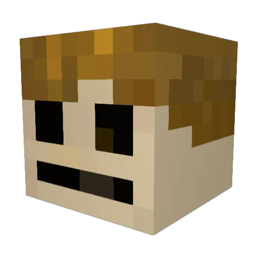 Claus2007 Minecraft avatar head, 3D render