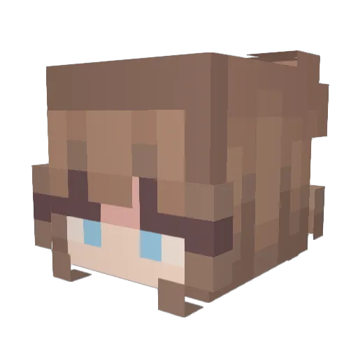 ClausD Minecraft avatar head, 3D render