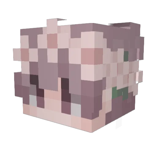 ClausUnderwood Minecraft avatar head, 3D render