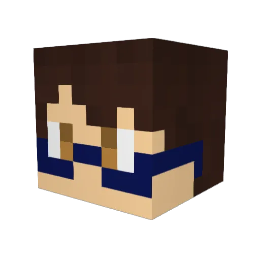 Claus_413 Minecraft avatar head, 3D render