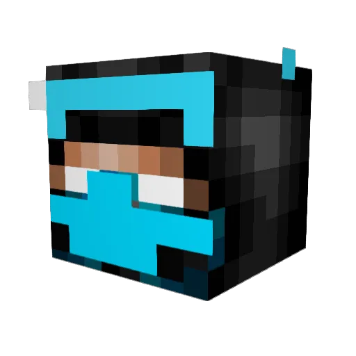 Clause629 Minecraft avatar head, 3D render