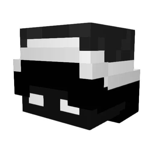 Clausee Minecraft avatar head, 3D render
