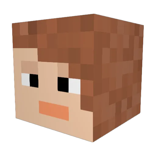 Clauvis Minecraft avatar head, 3D render
