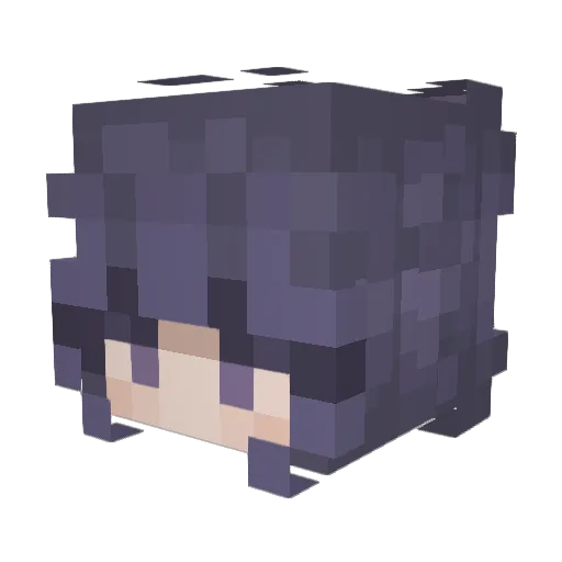 Clavara Minecraft avatar head, 3D render