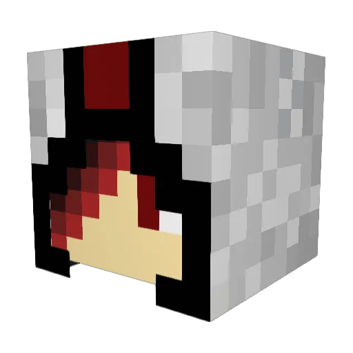 Claw05 Minecraft avatar head, 3D render