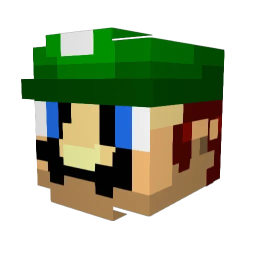Claw95 Minecraft avatar head, 3D render