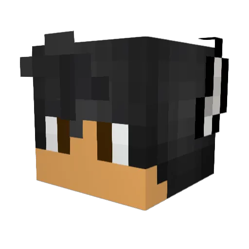 ClawOfWolf Minecraft avatar head, 3D render