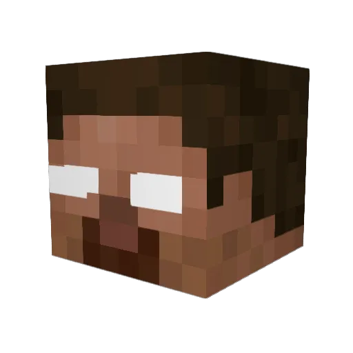 Clawas Minecraft avatar head, 3D render