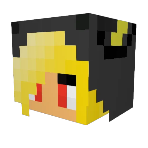 Clawdet Minecraft avatar head, 3D render