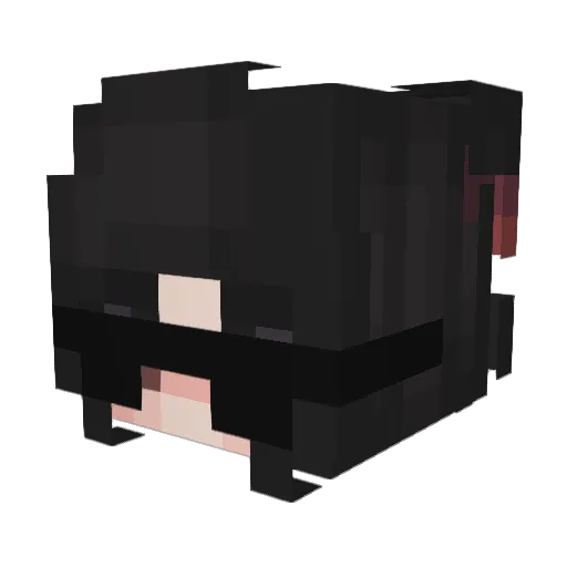 Clawie Minecraft avatar head, 3D render
