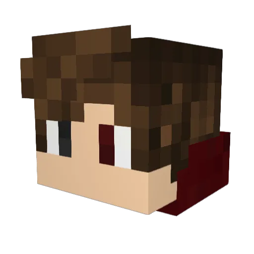 ClawsomeSorcerer Minecraft avatar head, 3D render