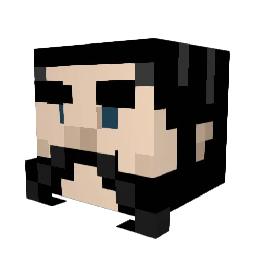 Claxman2000 Minecraft avatar head, 3D render