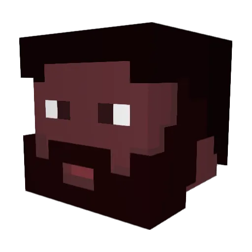 Claxzys Minecraft avatar head, 3D render