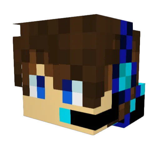 Clay471 Minecraft avatar head, 3D render