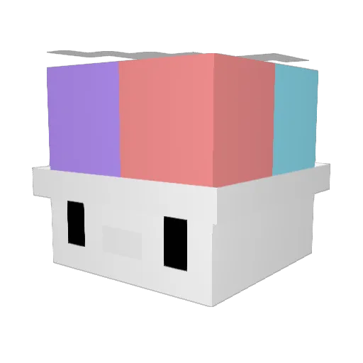 ClayButStraight Minecraft avatar head, 3D render