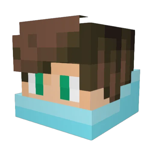 ClayCar Minecraft avatar head, 3D render