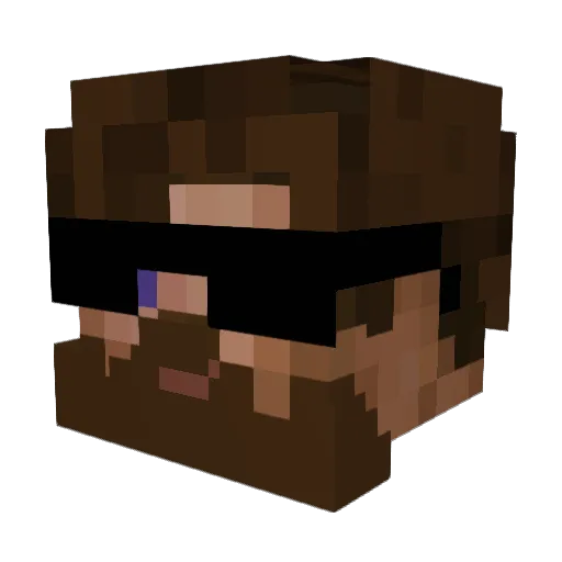 ClayDeaze Minecraft avatar head, 3D render