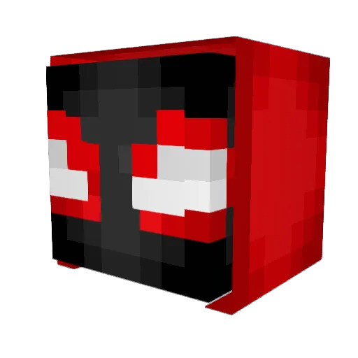 ClayH77 Minecraft avatar head, 3D render