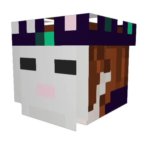 ClayHubs Minecraft avatar head, 3D render