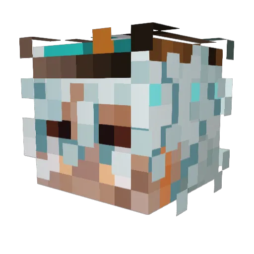 ClayImaoo Minecraft avatar head, 3D render