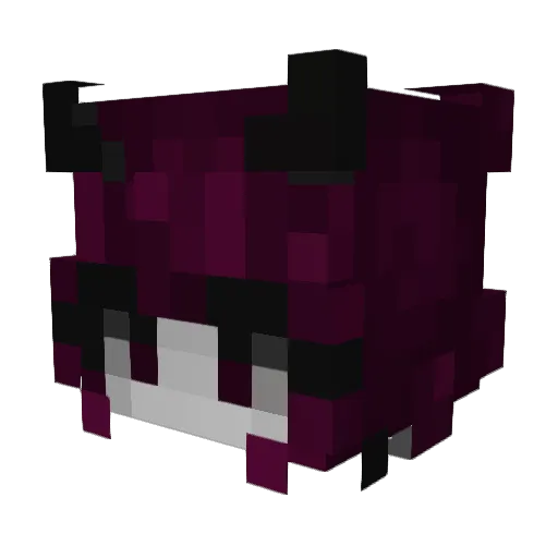 ClayLavender Minecraft avatar head, 3D render